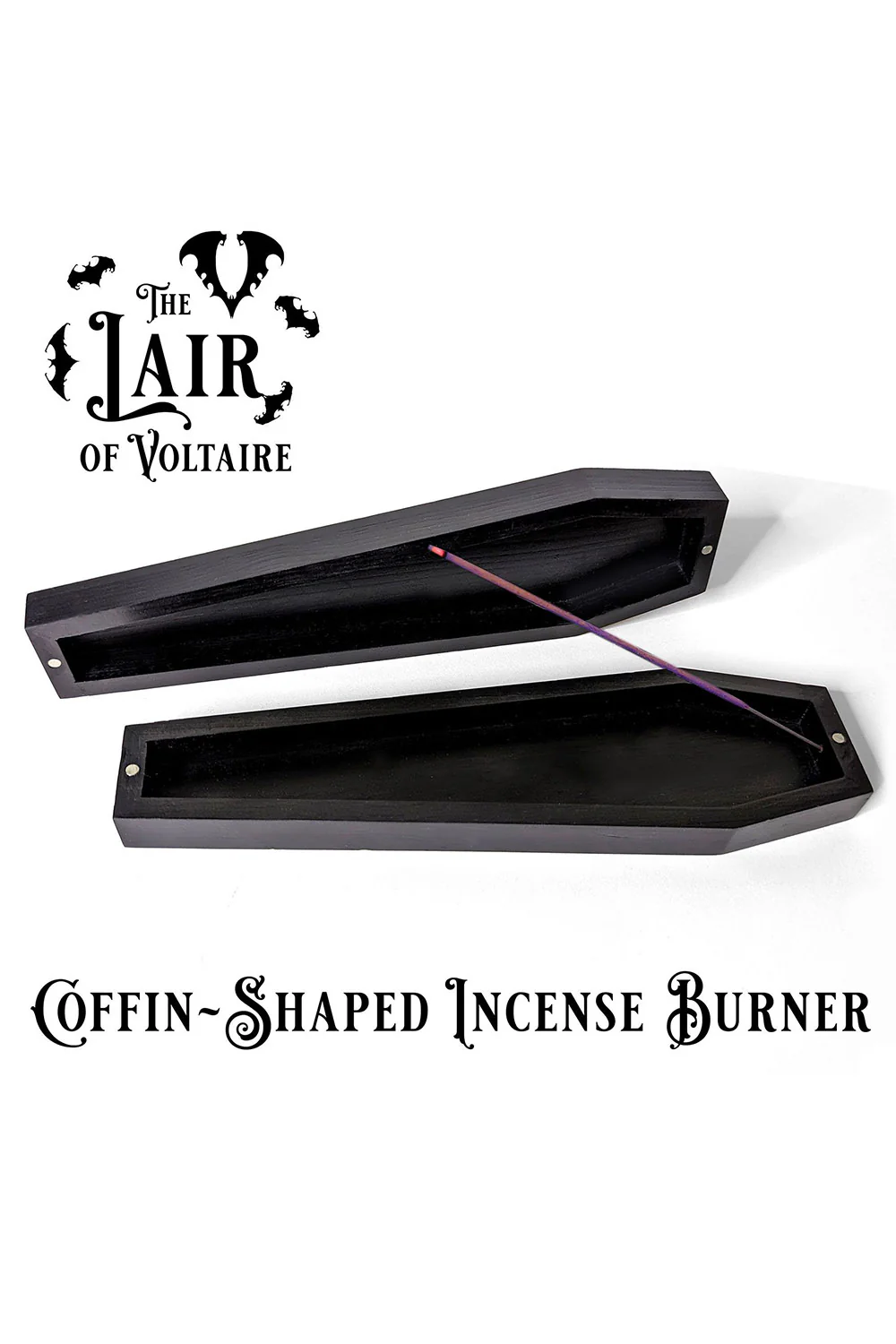 2 Piece Coffin-Shaped Incense Burner - Image 3