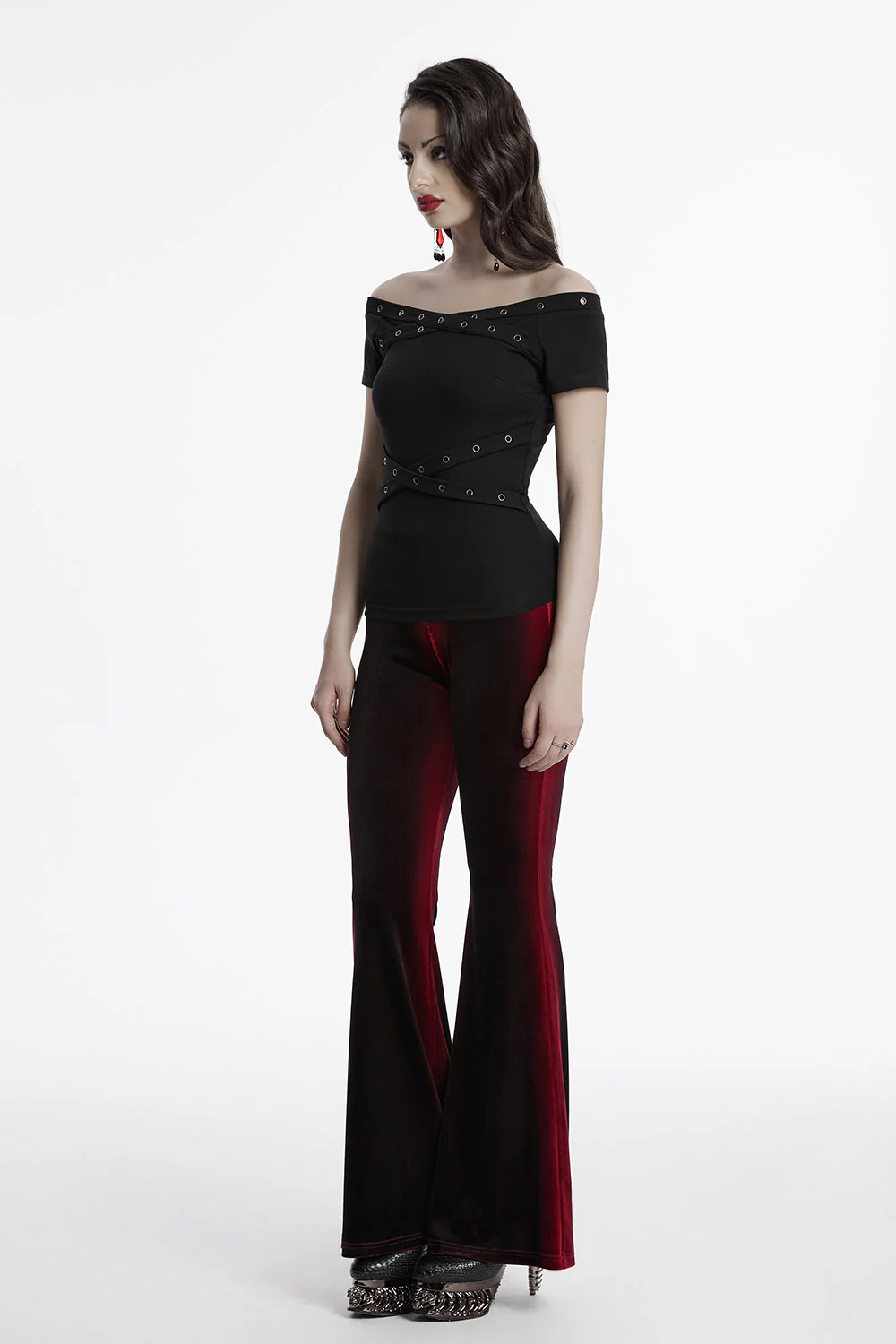 90s Goth Off-the-Shoulder Top - Image 3