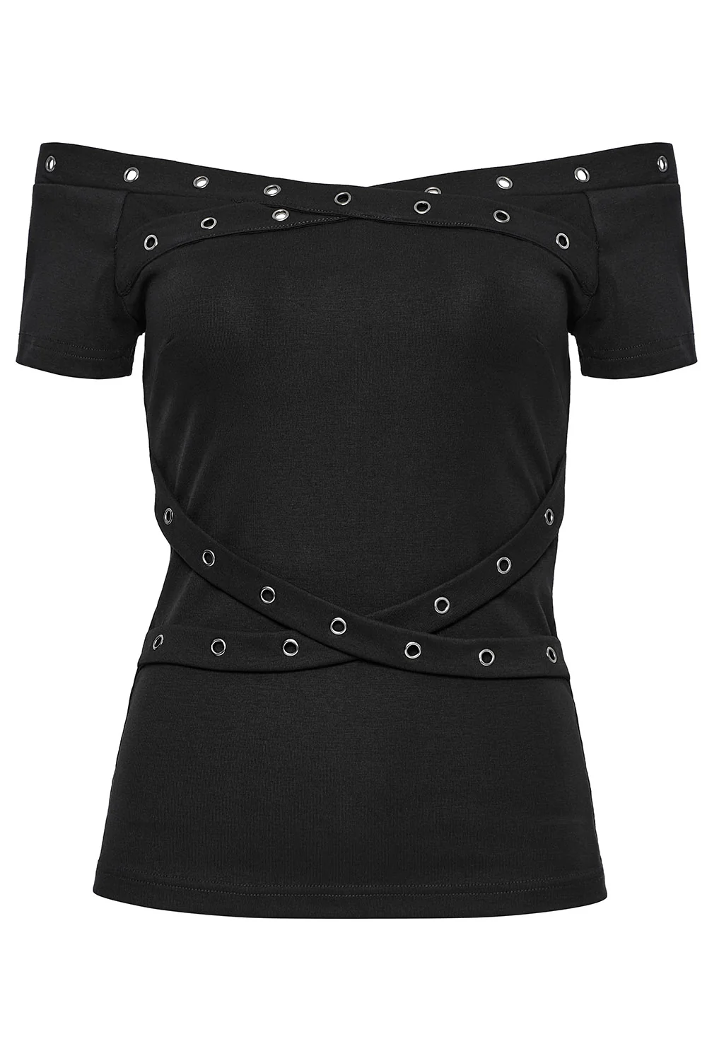 90s Goth Off-the-Shoulder Top - Image 5