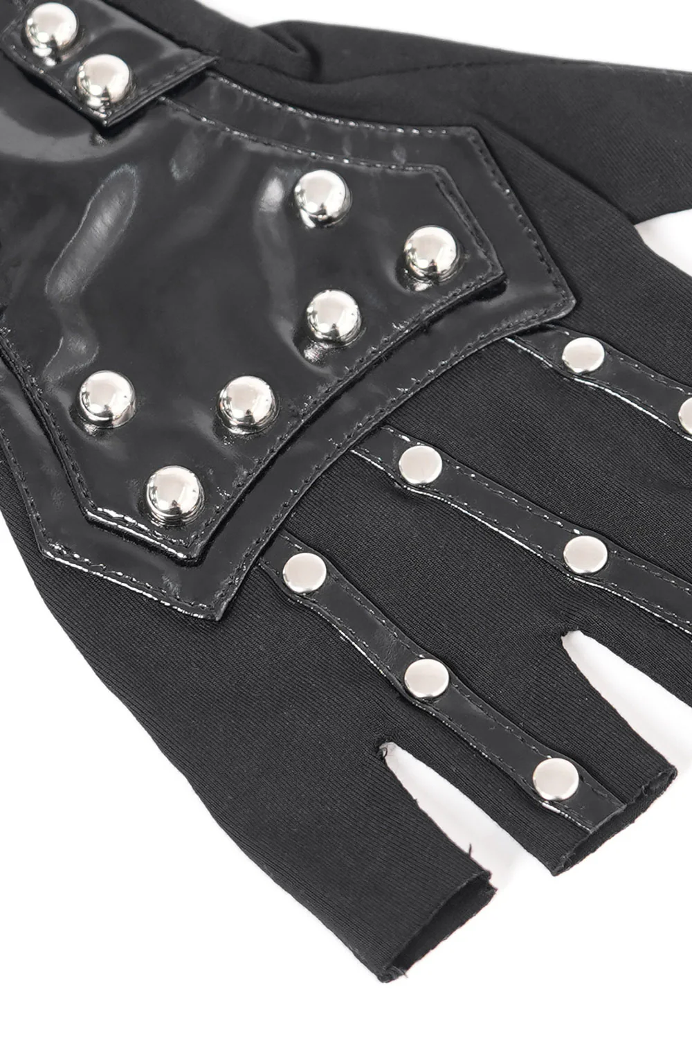 90s Grunge Goth Fingerless Gloves - Image 8