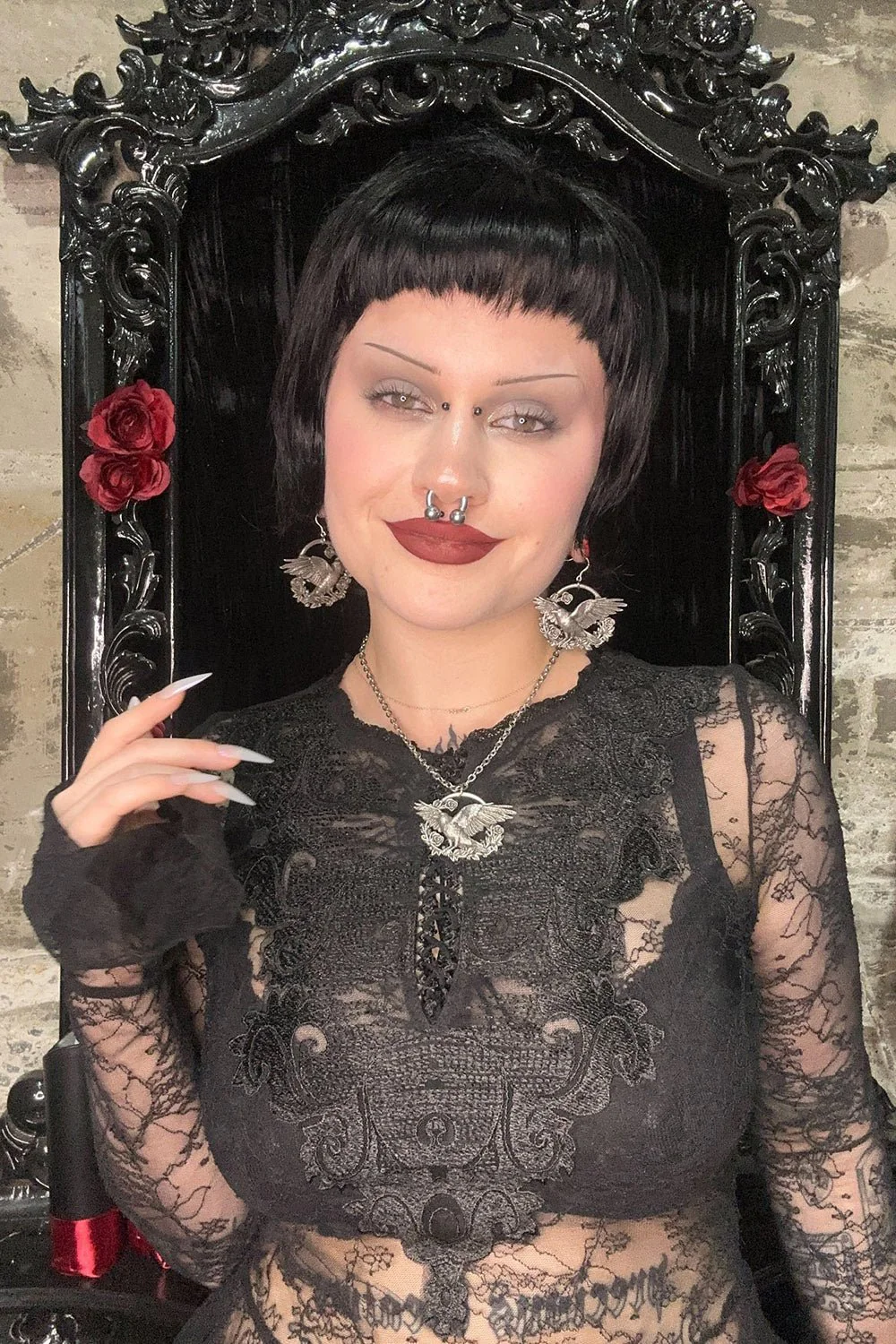 A Murder in the Roses Earrings - Image 4