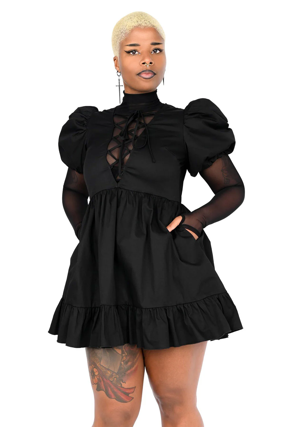 Abby Puff Sleeve Dress - Image 3