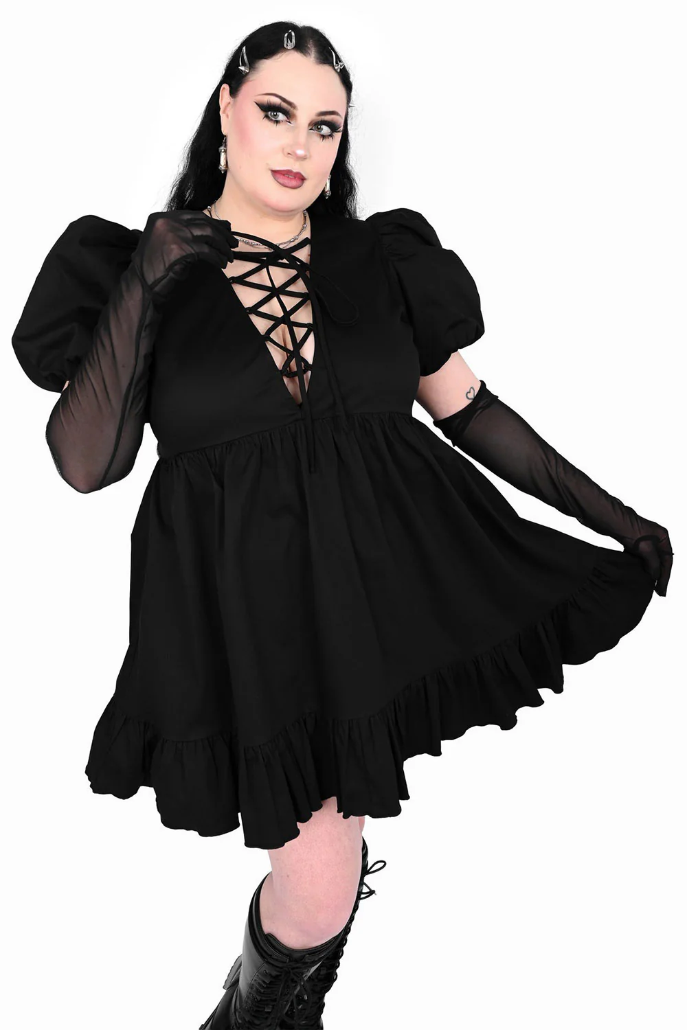 Abby Puff Sleeve Dress - Image 6