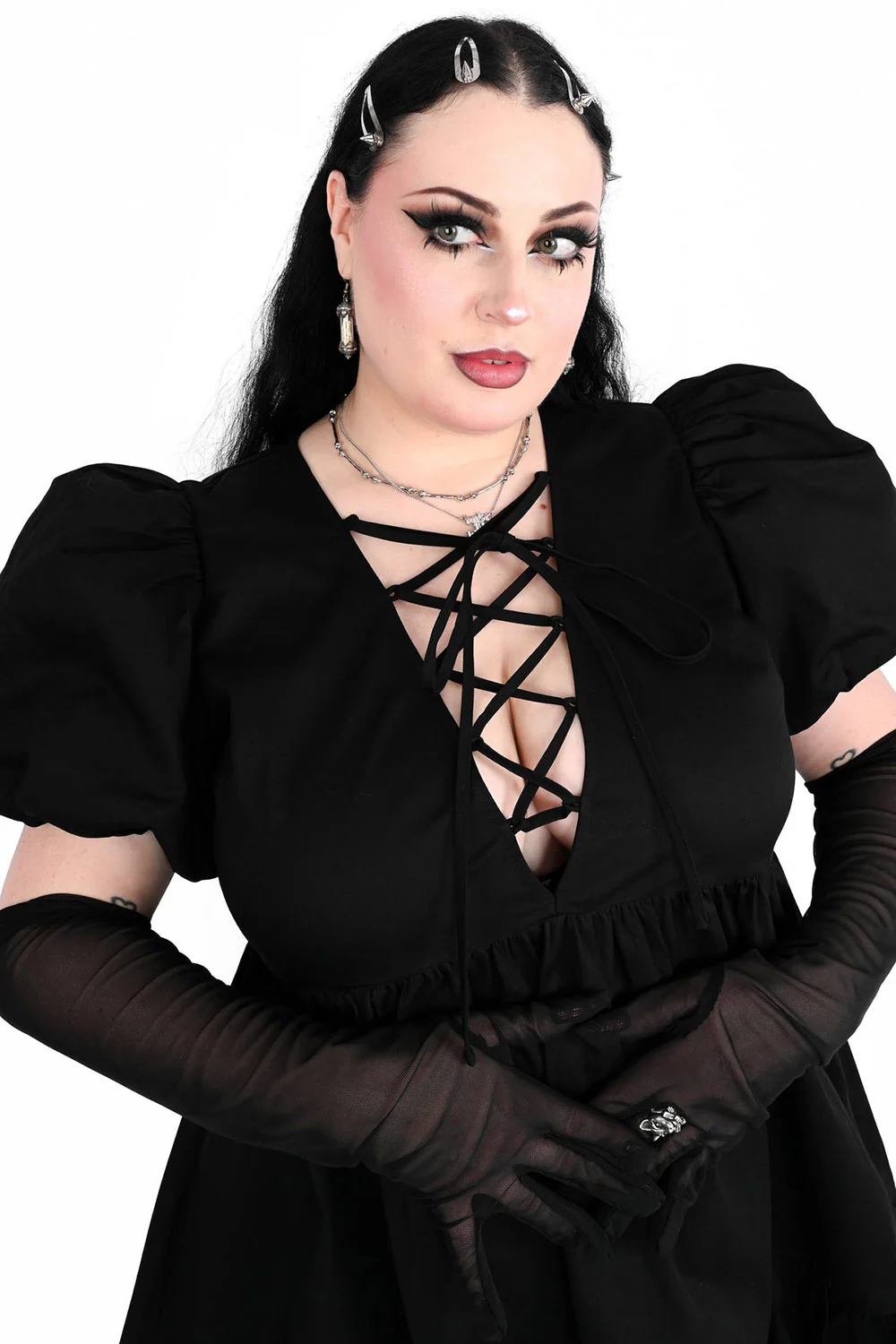 Abby Puff Sleeve Dress - Image 7