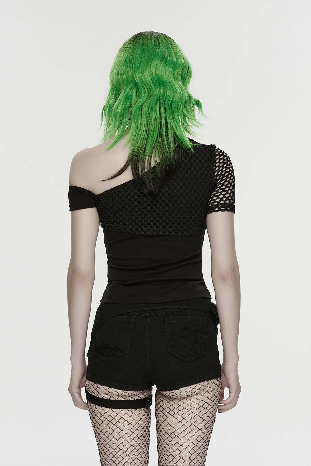 Absinthe Cotton Fishnet Top - Image 5