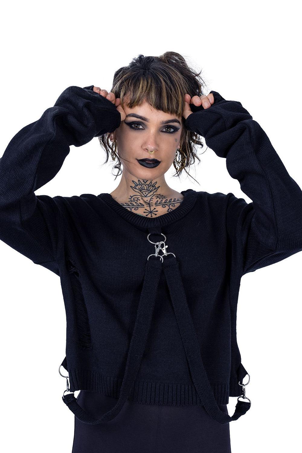 Akela Cropped Sweater Top - Image 2