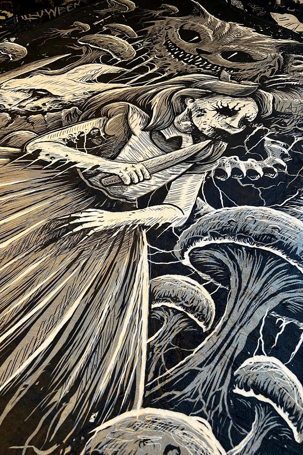 Alice in Murderland Throw Blanket - Image 4