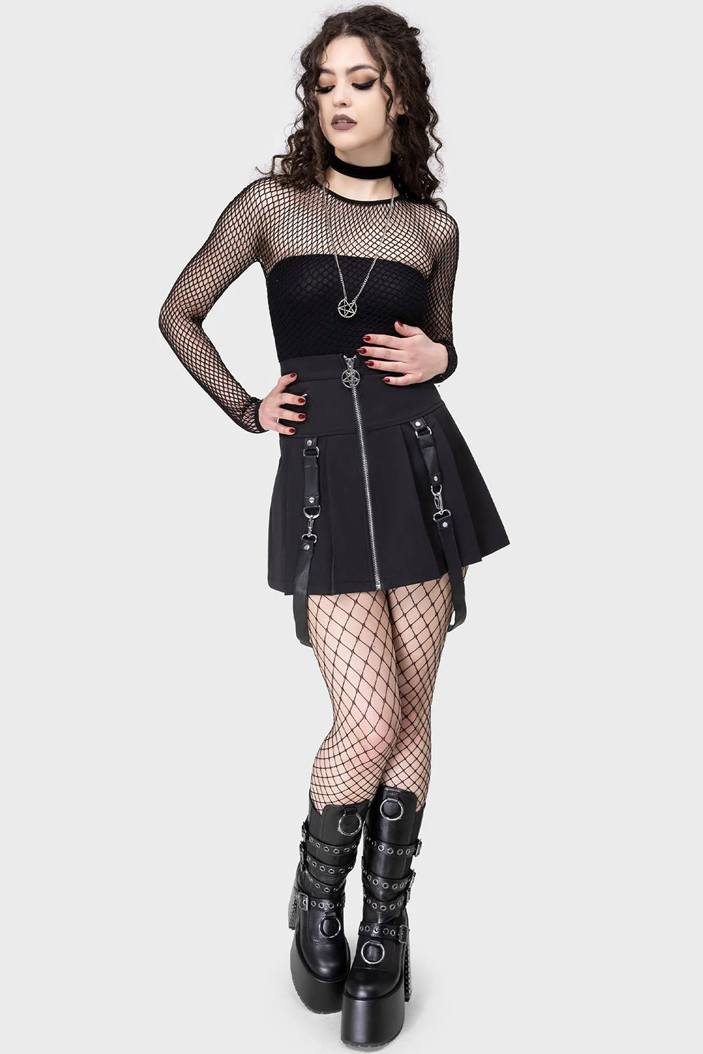 All Caught Up Fishnet Tights [B] - Image 2