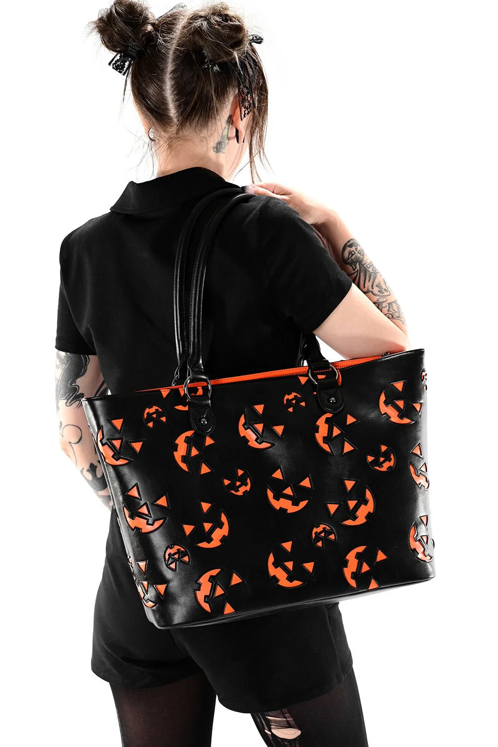 All Over Jack Face Tote [Black/Orange] - Image 2