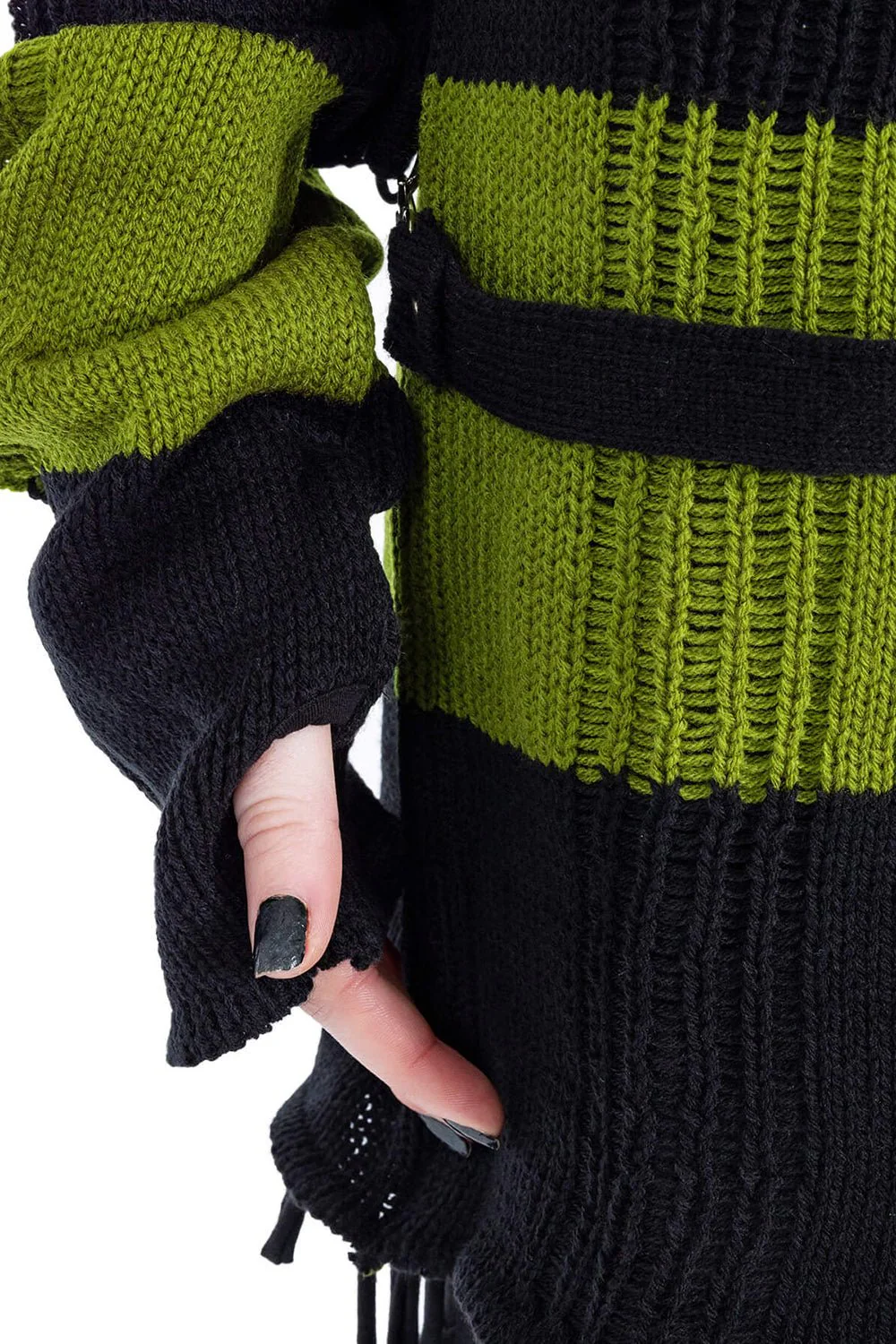 Amalric Jumper Sweater [Black/Green] - Image 8