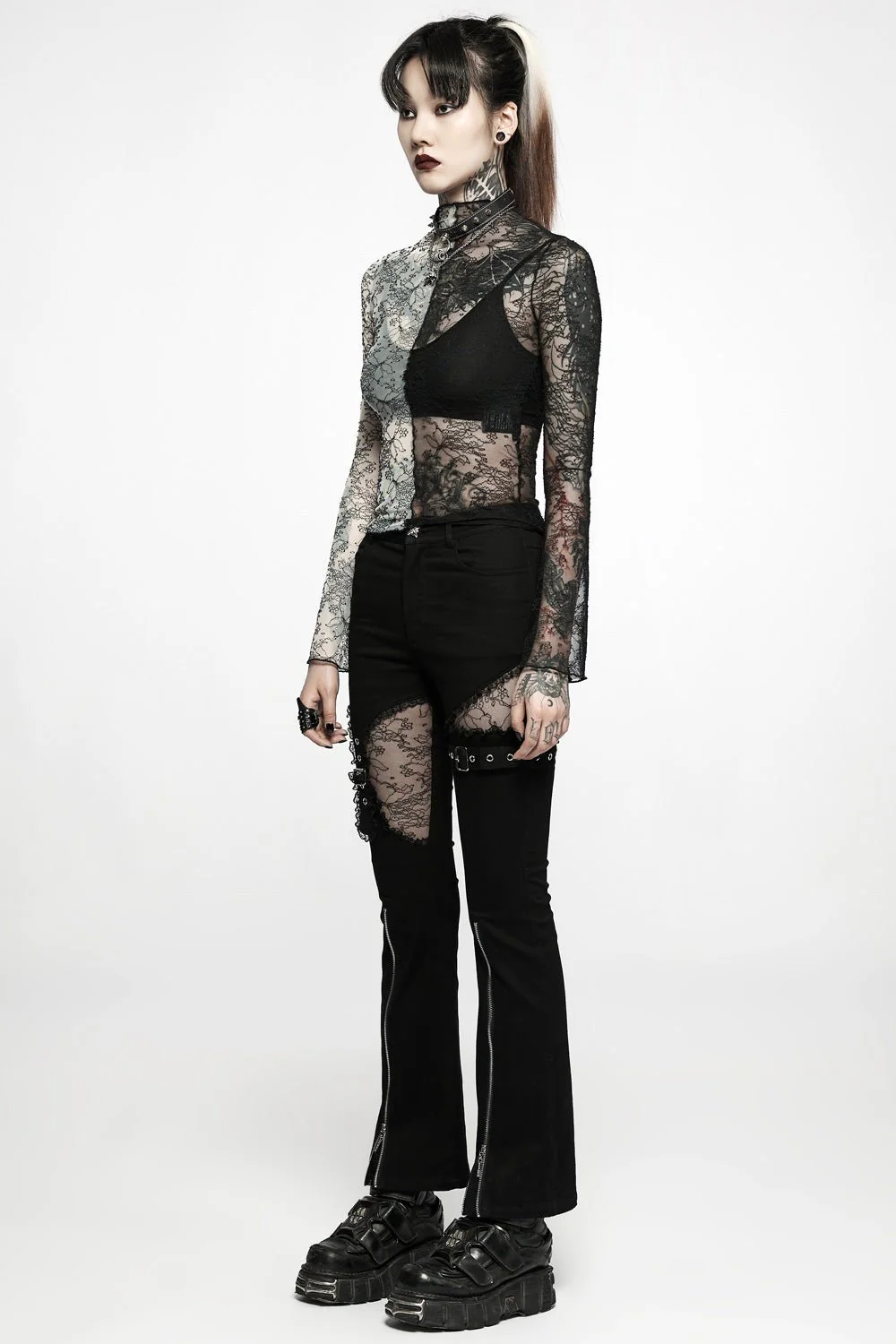 Amphetamine Lace Flare Pants - Image 3