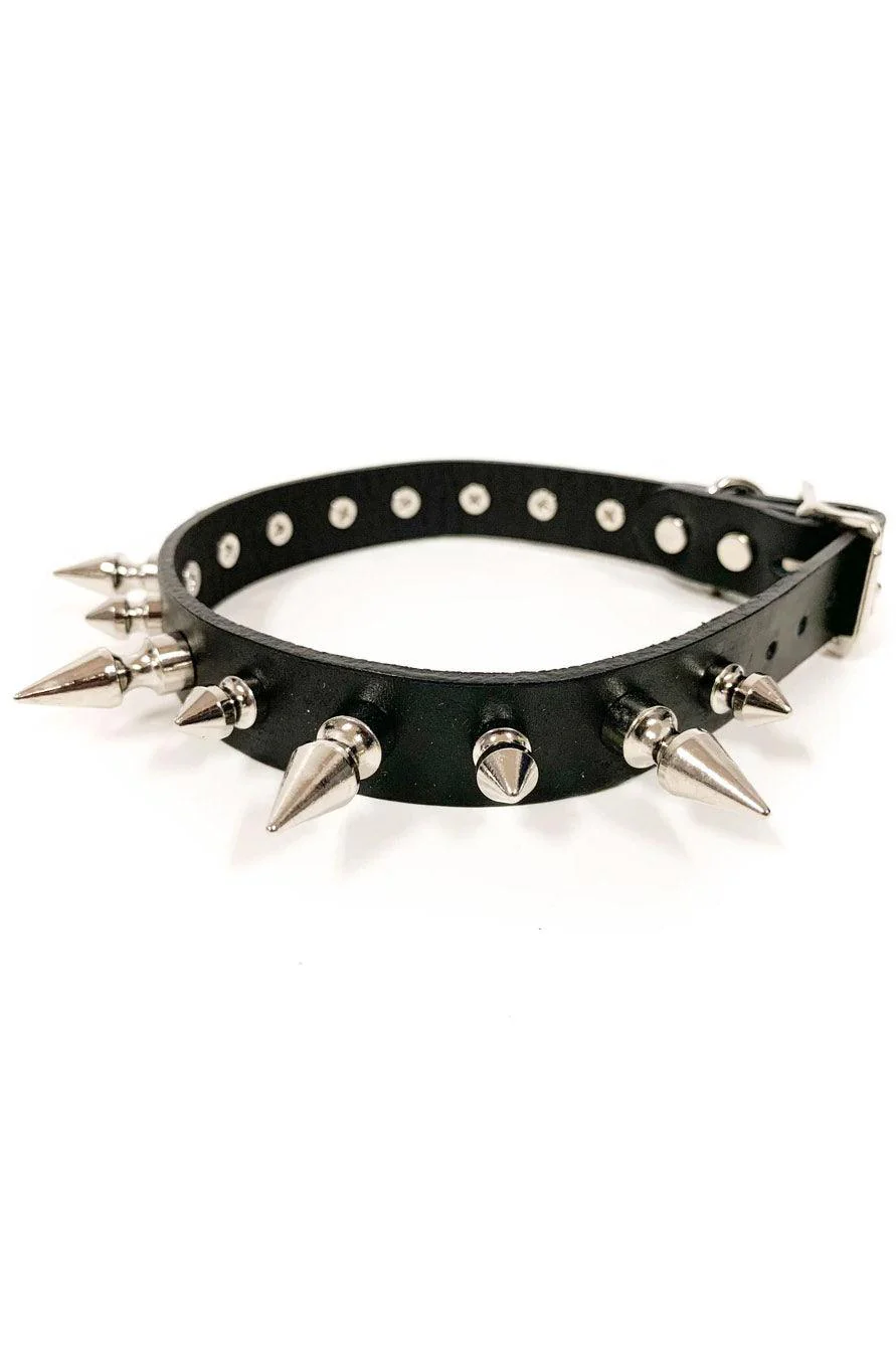Anarchy Addict Spiked Collar - Image 3