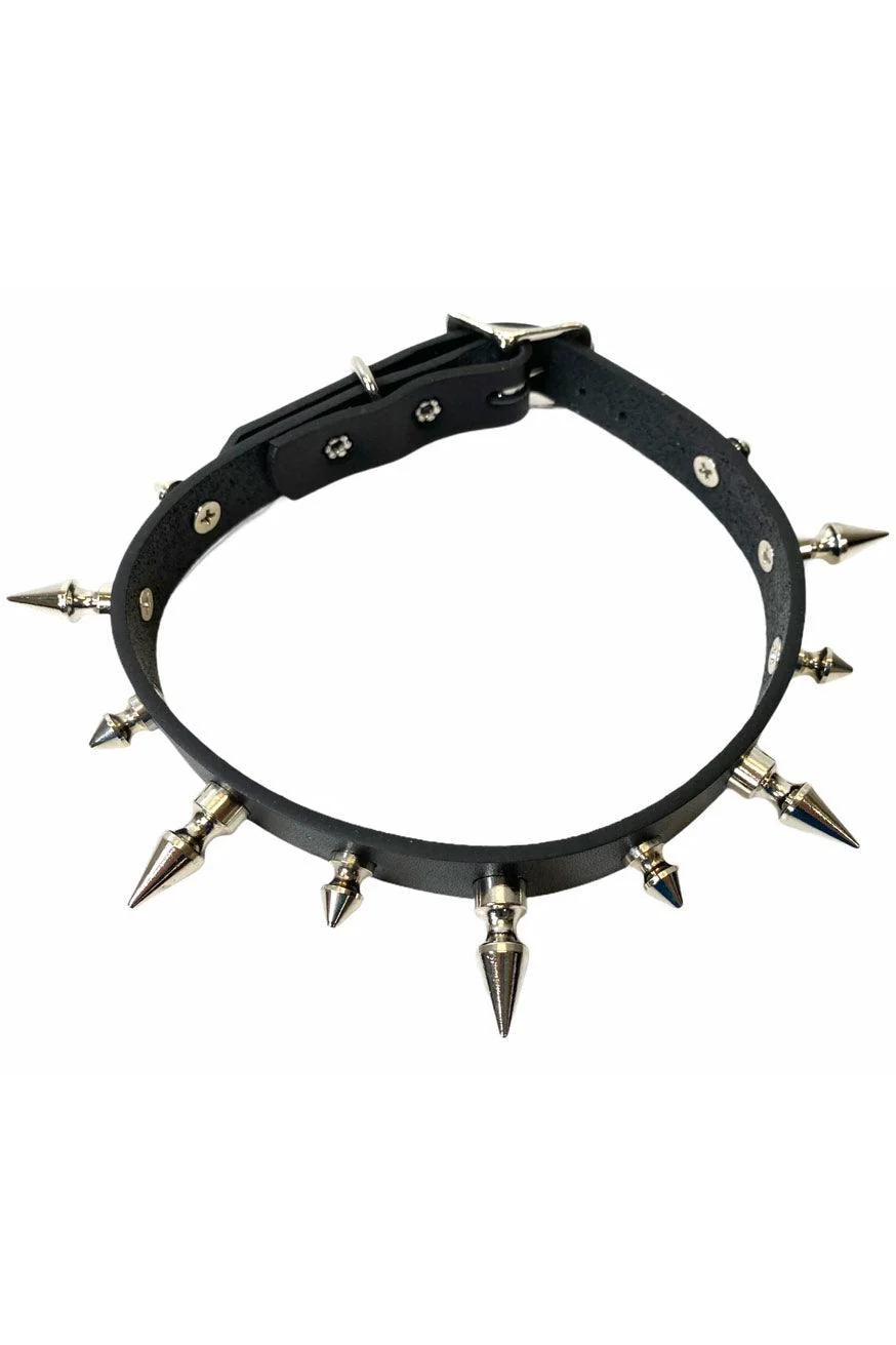 Anarchy Addict Spiked Collar - Image 4