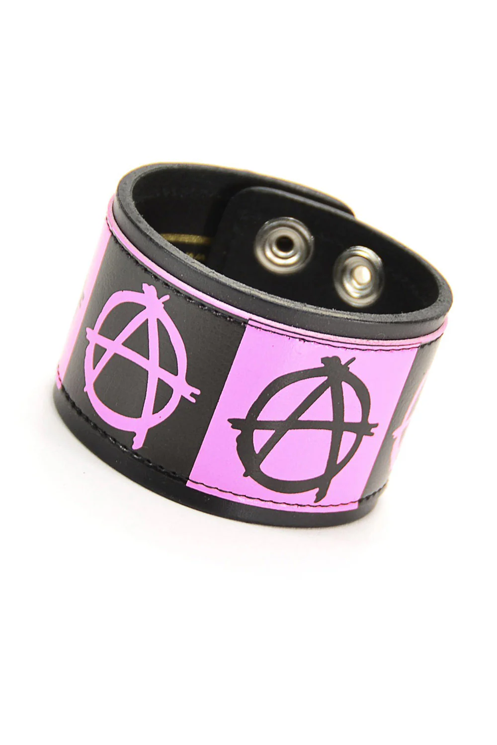 Anarchy Cuff Bracelet [Pink & Black] - Image 3