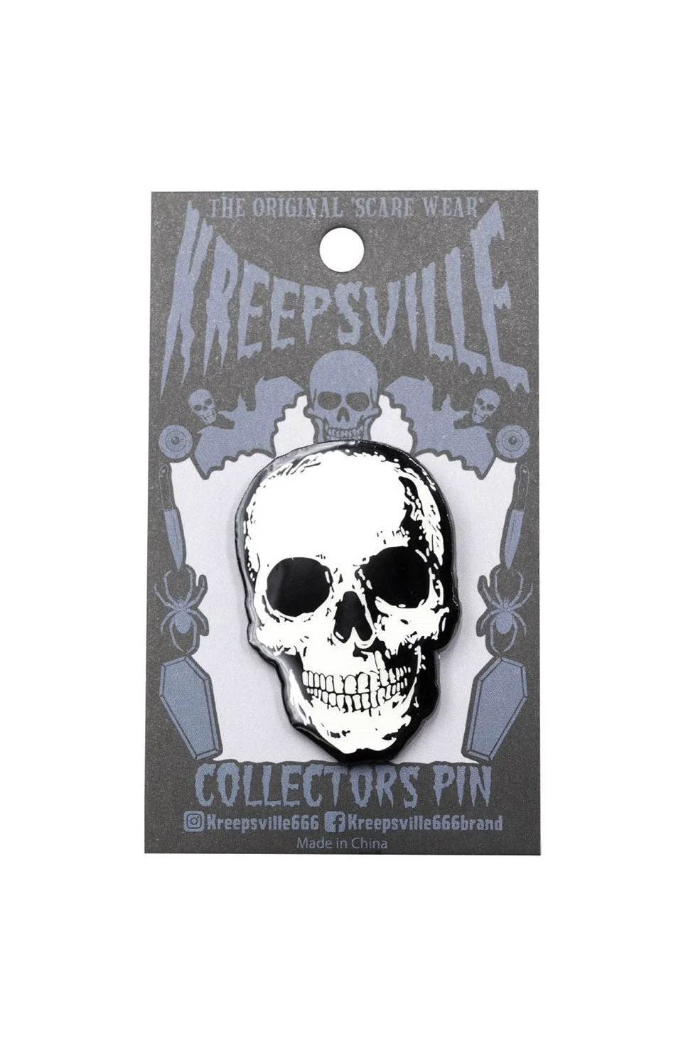 Anatomical Skull Glow Enamel Pin - Image 3