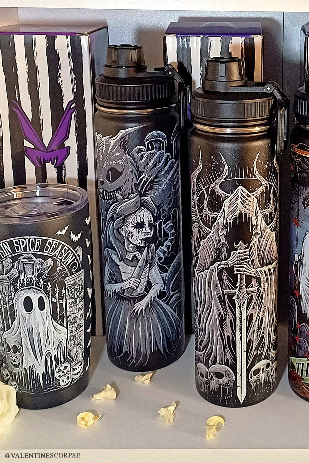 Angel of Death 24 Oz Water Bottle Tumbler - Image 12