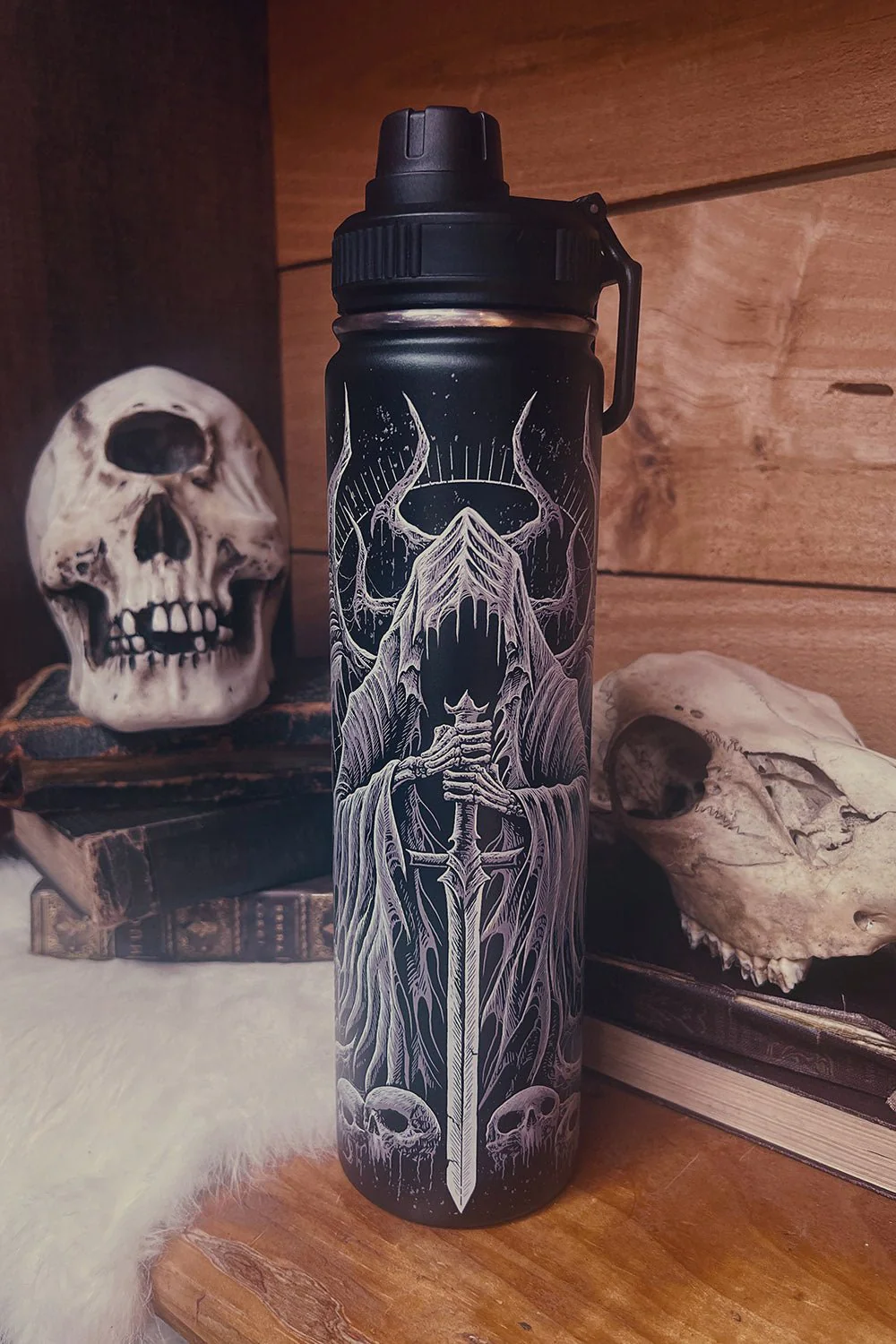 Angel of Death 24 Oz Water Bottle Tumbler - Image 6