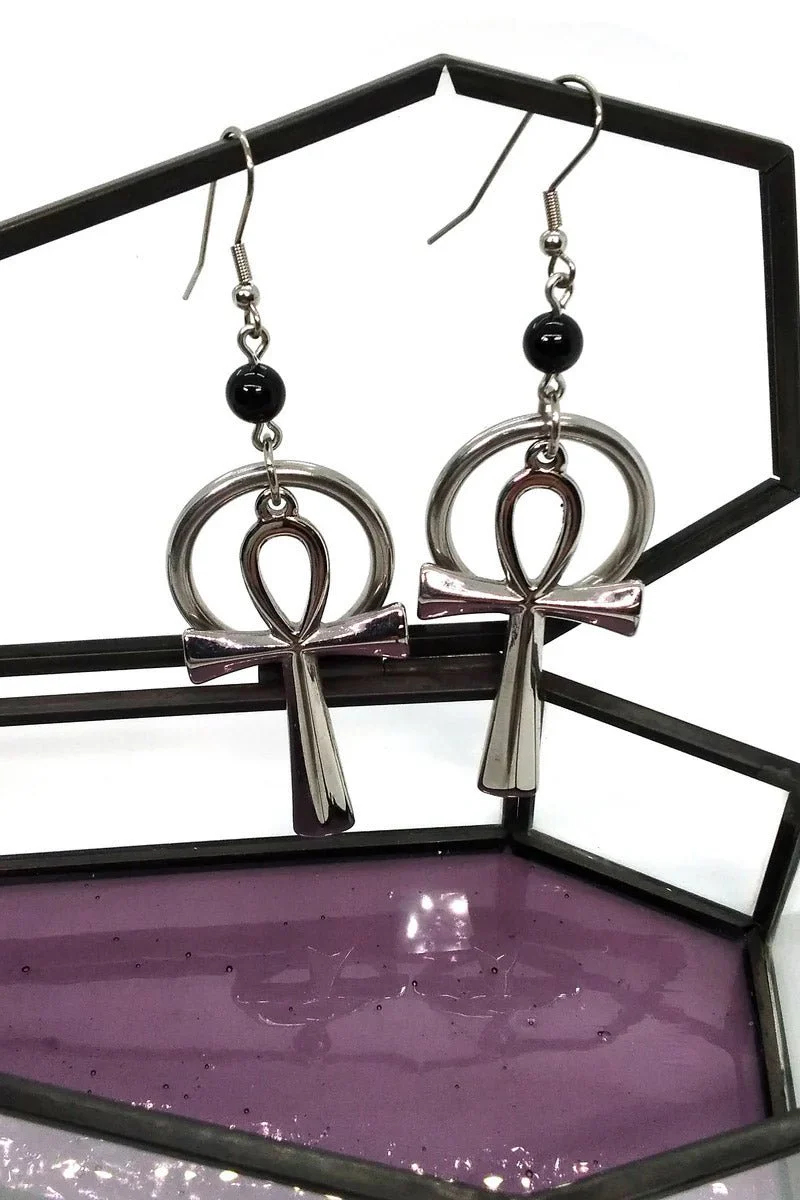 Ankh and Ring Earrings - Image 3