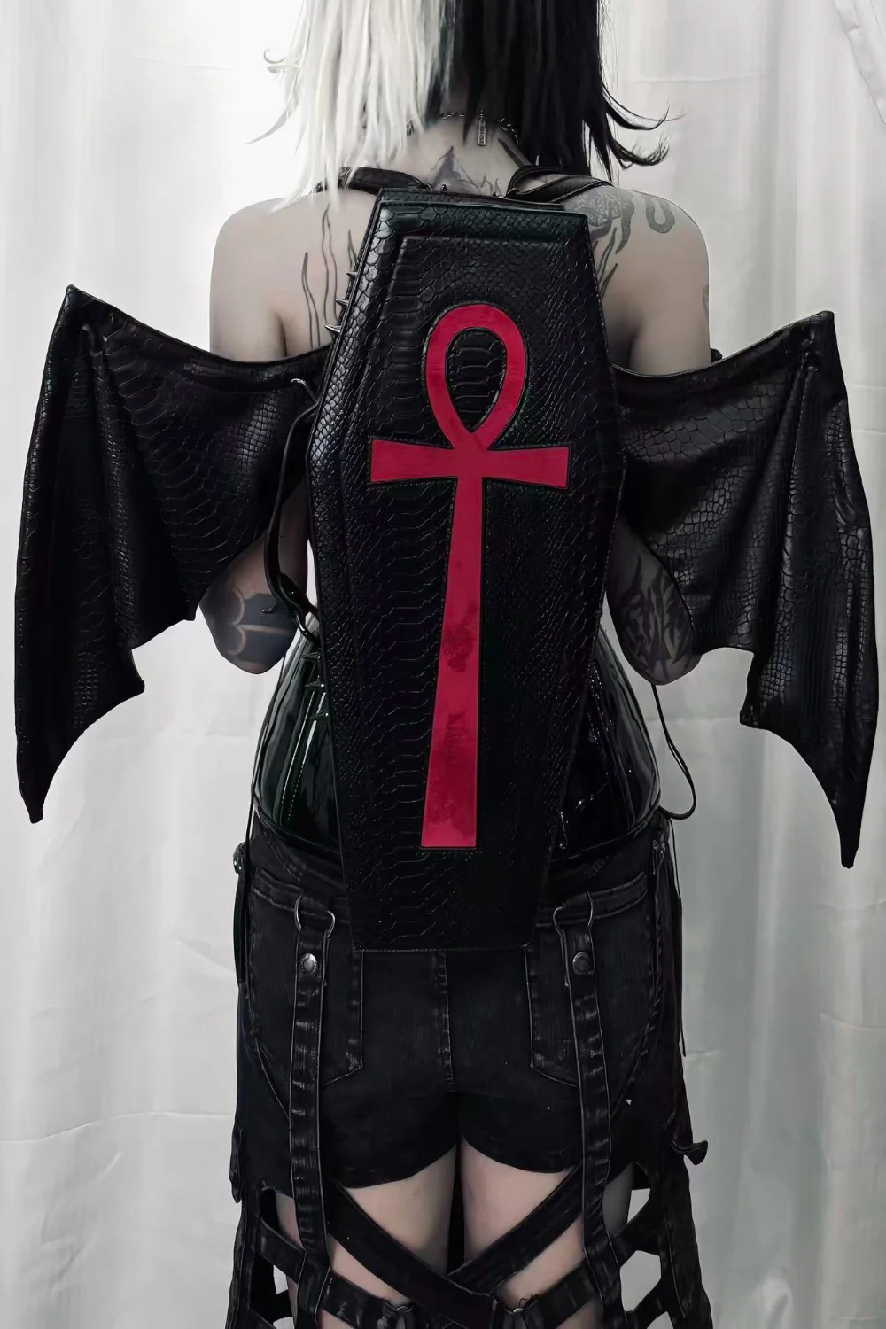 Ankh Coffin Batwing Bag [Snakeskin] - Image 3