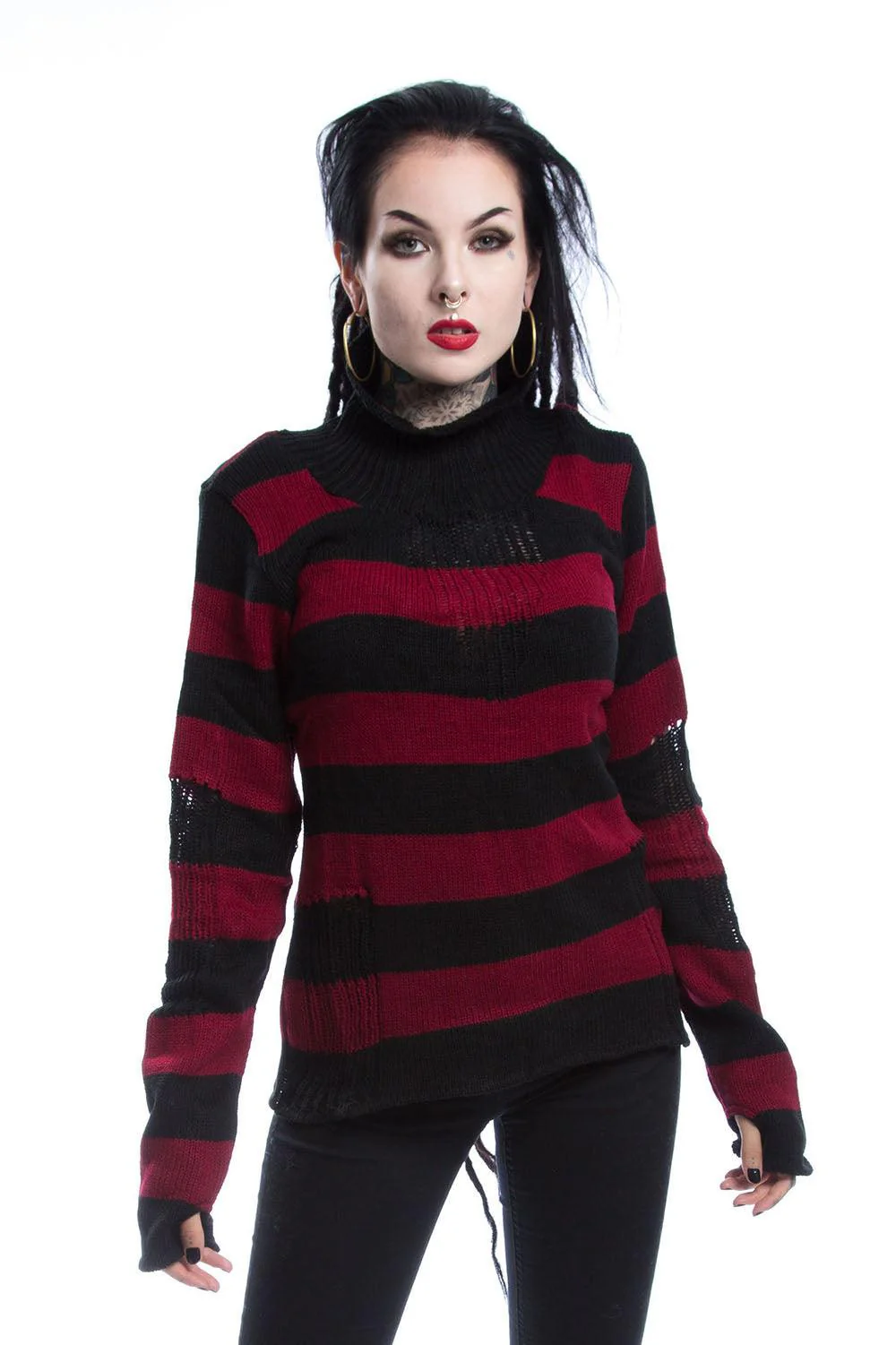 Annabella Top [Black/Red]