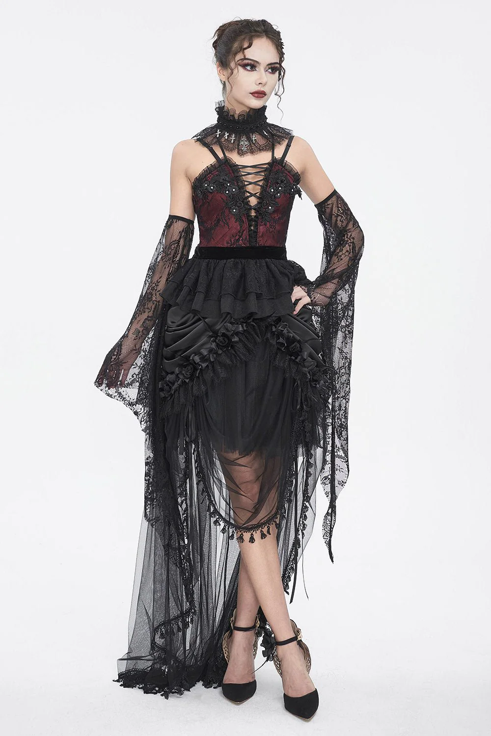 Antoinette Gothic Bustle Skirt with Train - Image 2