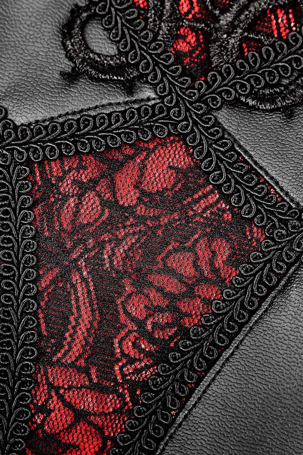 Antoinette Leather Leggings [BLACK/RED] - Image 7