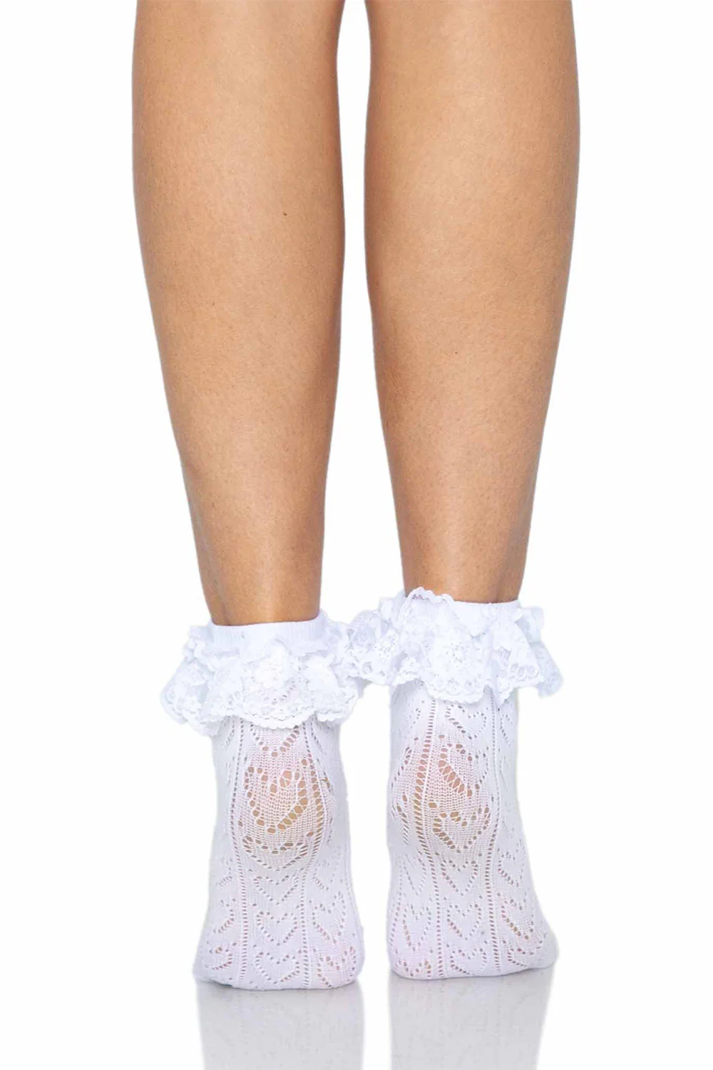 Apparition Heart Lace Socks [White] - Image 5