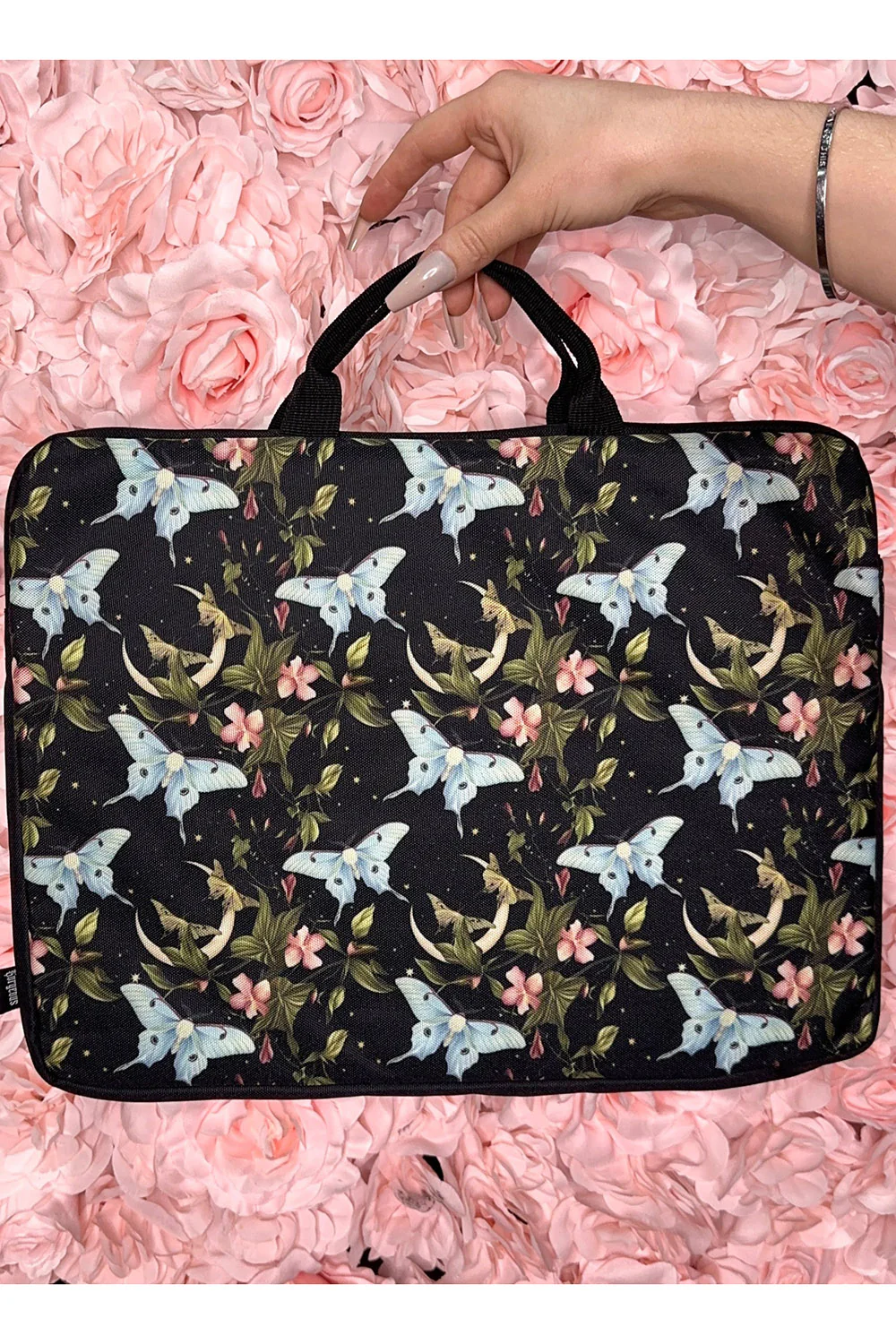 Aqua Lunar Canvas Laptop Case