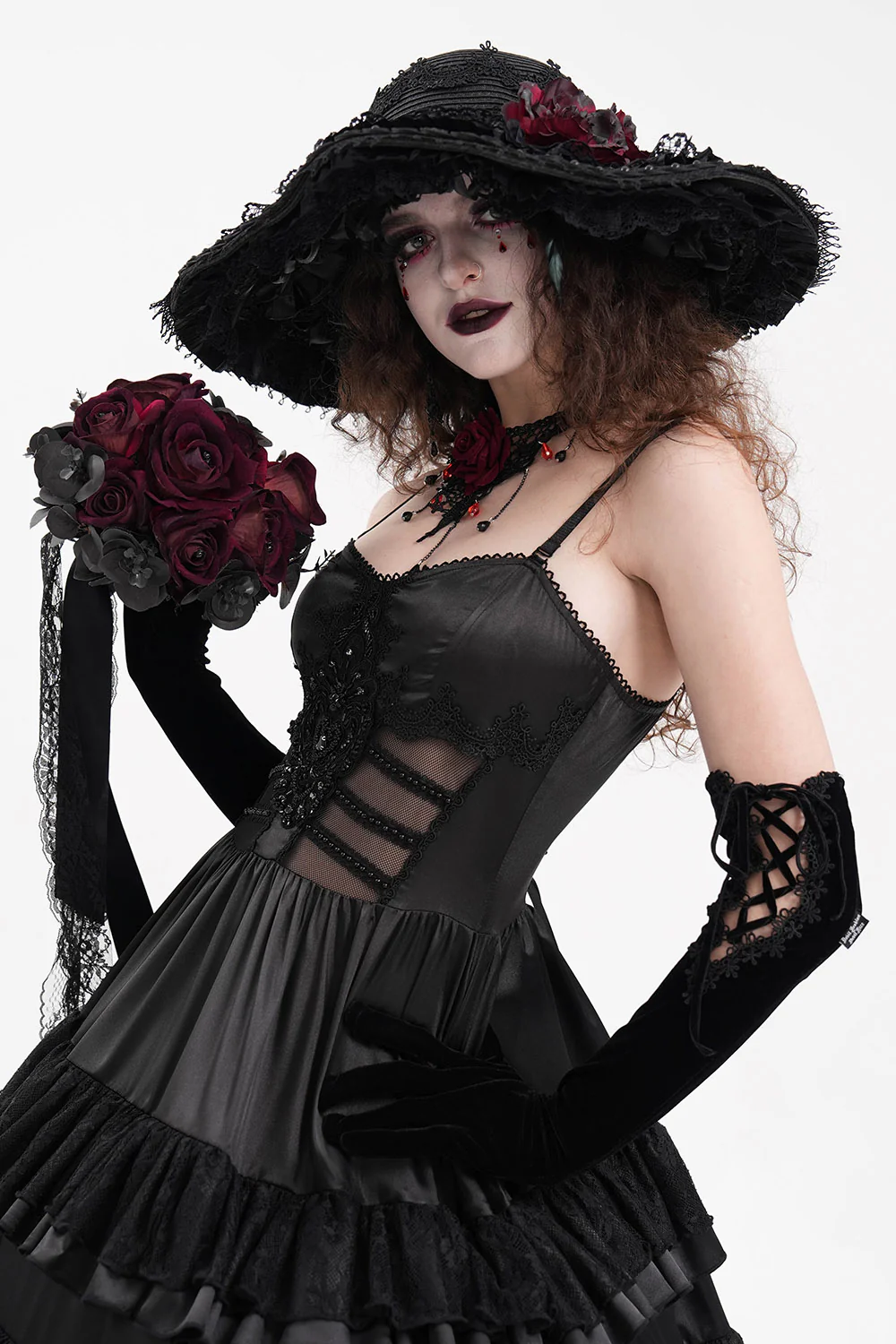 Mourning Hour Floppy Goth Hat - Image 3