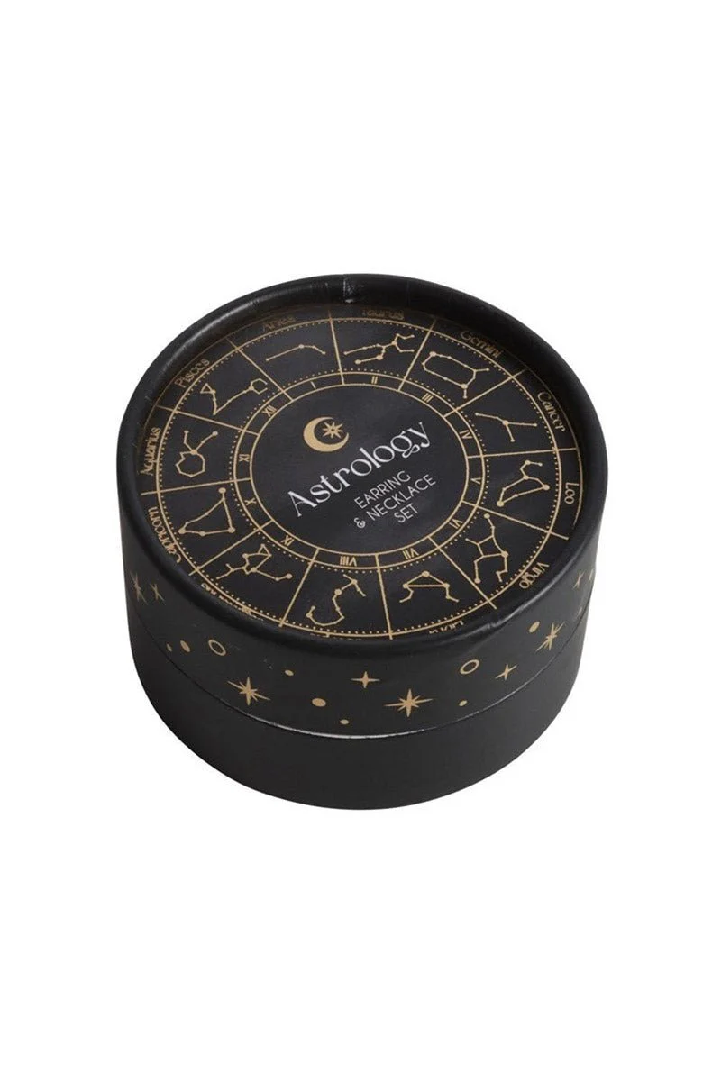 Astrology Wheel Earring and Necklace Set - Image 3