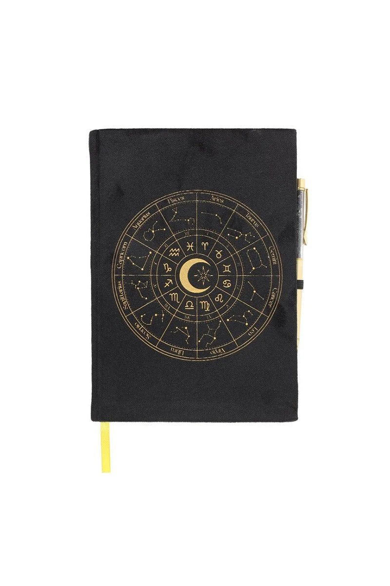 Astrology Wheel Journal with Black Obsidian Pen - Image 2