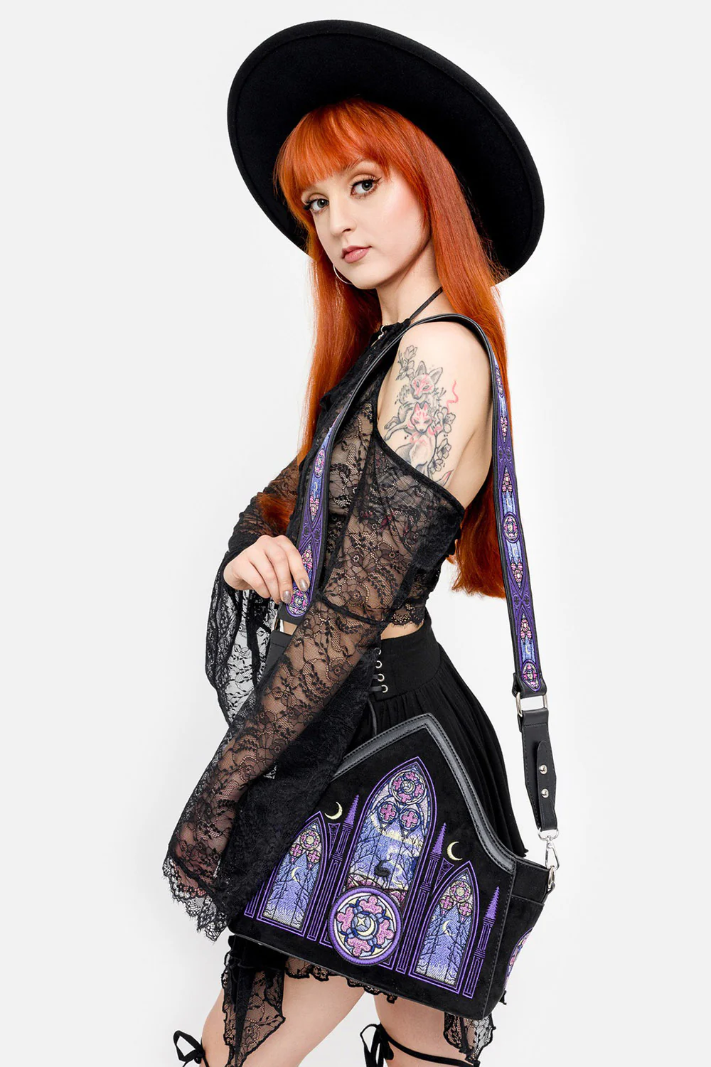 Aurora Cross Body Bag Northern Lights Embroidery - Image 5