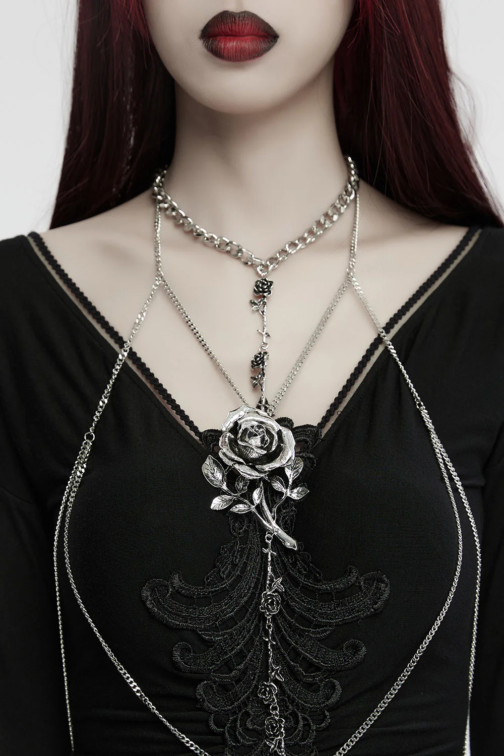Aurora Rose Chain Chest Harness - Image 2