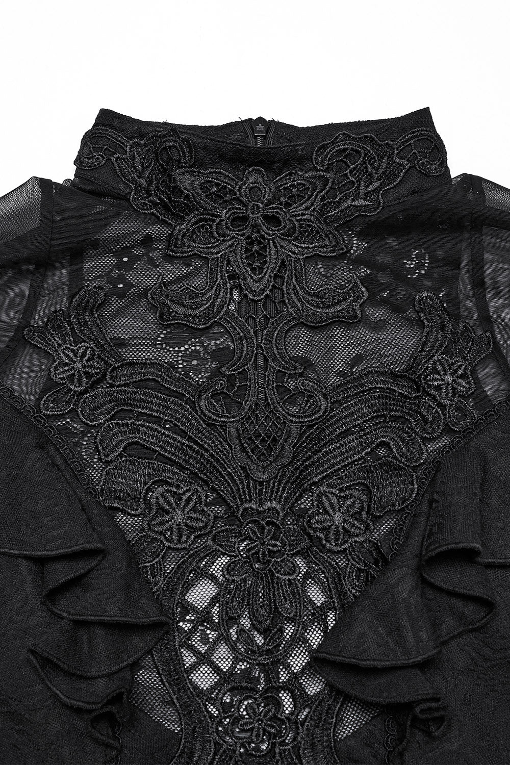 Aurora Ruffled Rose Lace Top - Image 7
