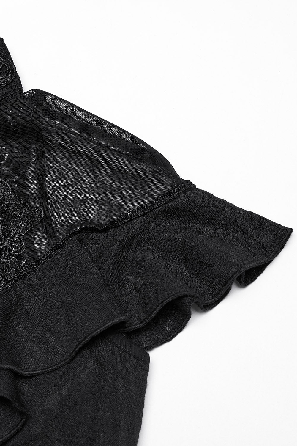 Aurora Ruffled Rose Lace Top - Image 8
