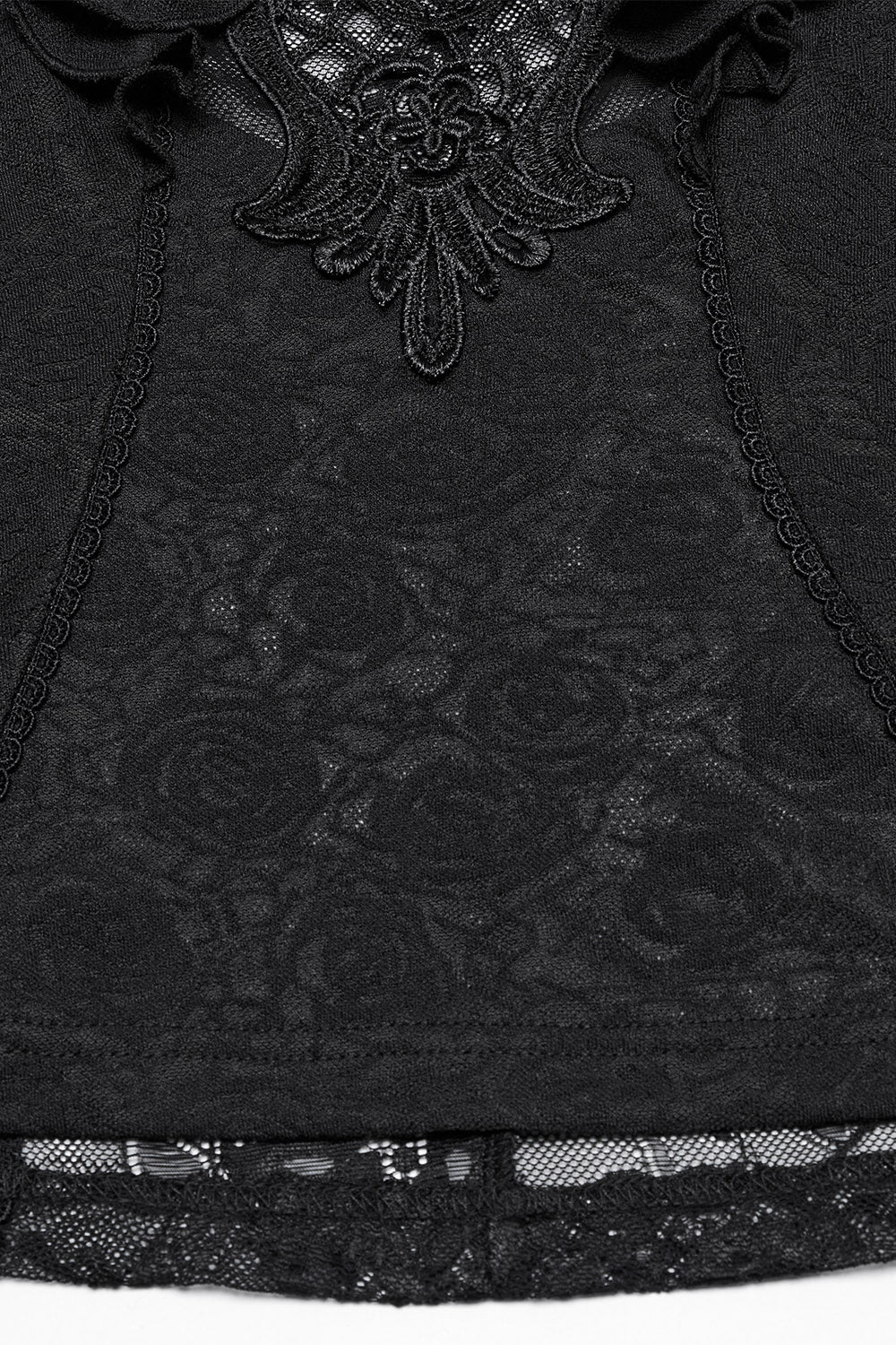 Aurora Ruffled Rose Lace Top - Image 9