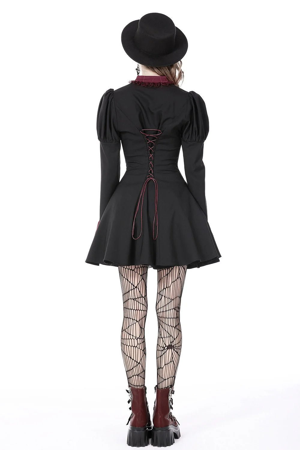Autumnal Goth Ruffle Dress - Image 5