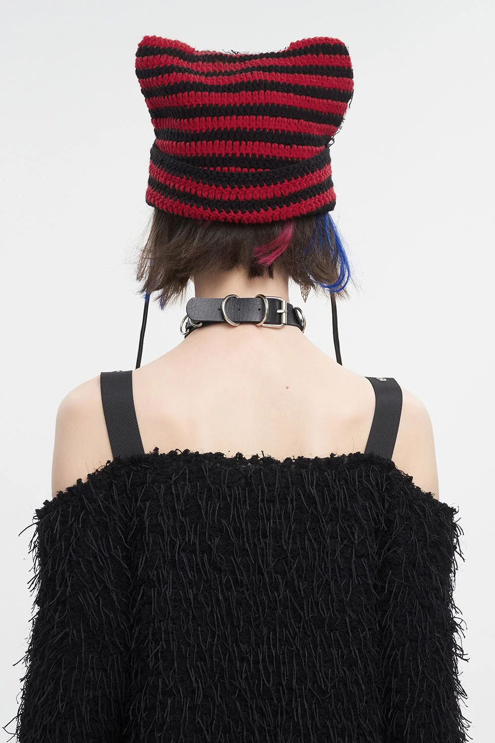 Bad Cat Beanie [BLACK/RED] - Image 4
