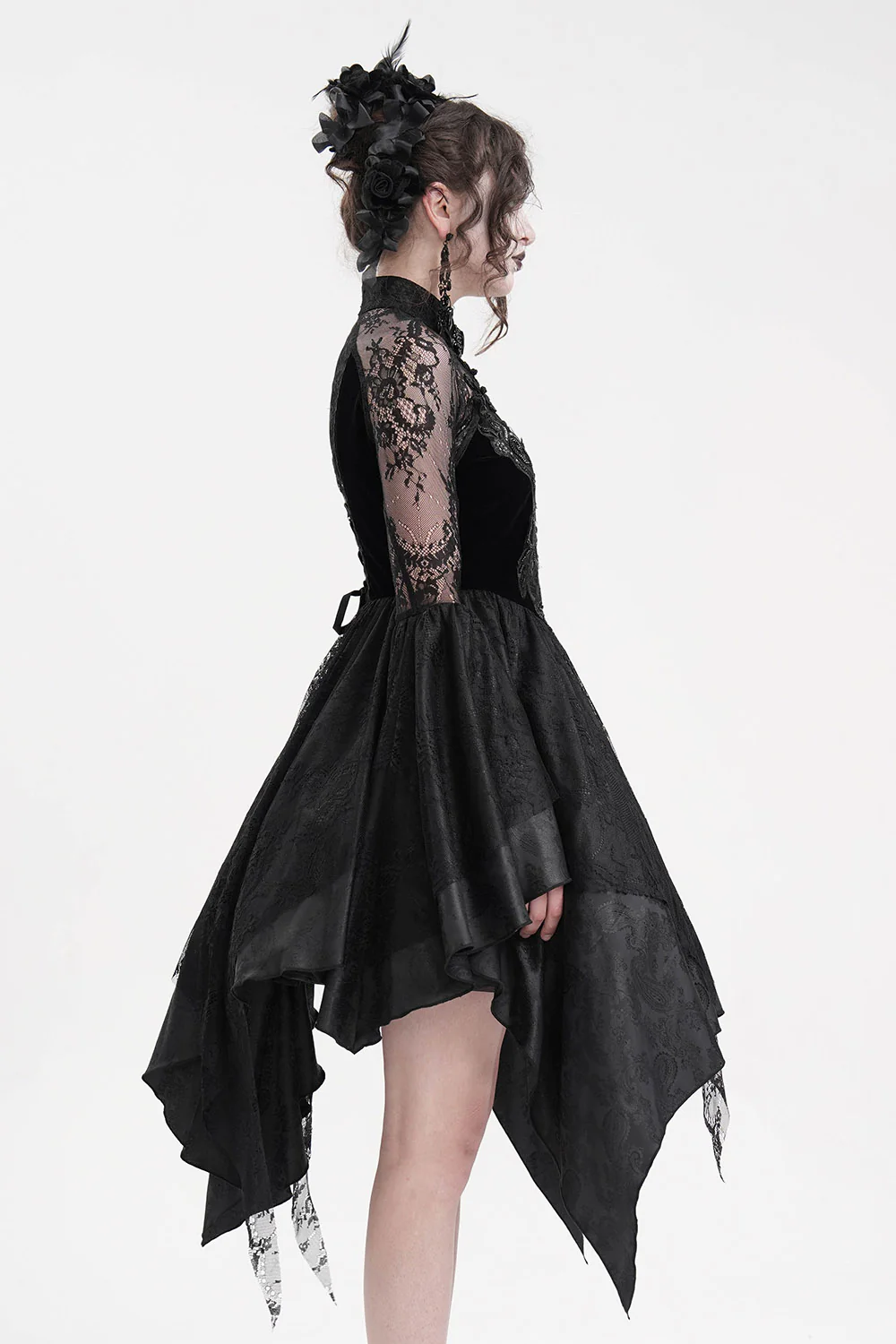 Banshee Beaded Gothic Dress - Image 3