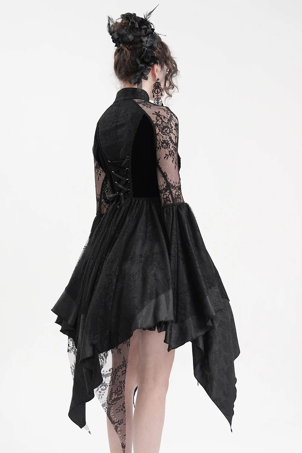 Banshee Beaded Gothic Dress - Image 4