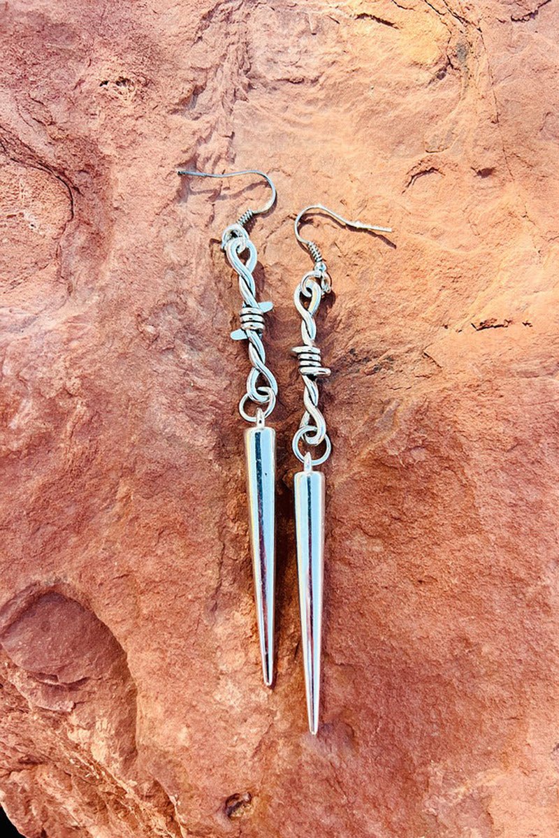 Barbwire Spike Earrings - Image 2
