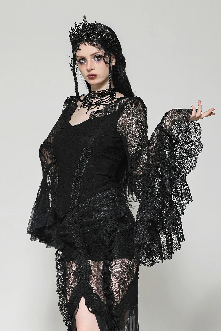 Basilica Lace Bell Sleeve Blouse - Image 2