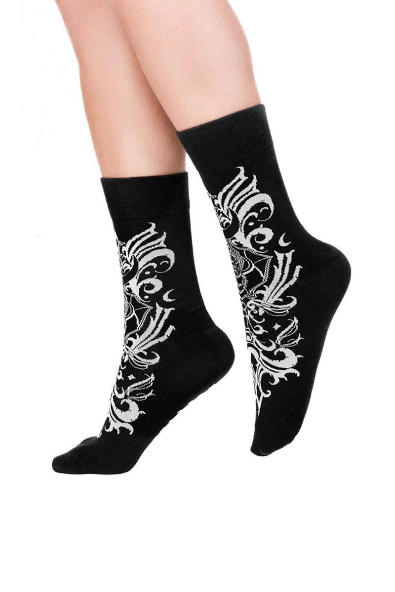 Bat Baroque Jacquard Socks - Image 2