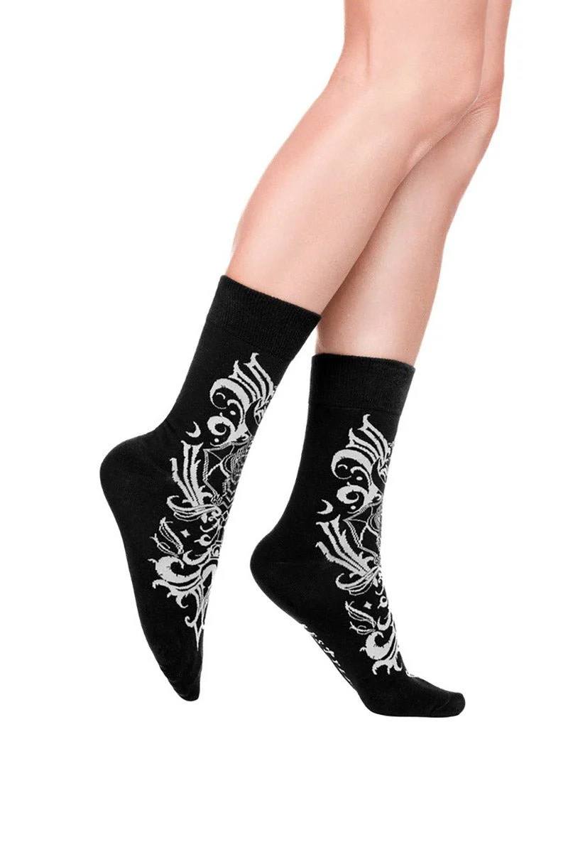 Bat Baroque Jacquard Socks - Image 5