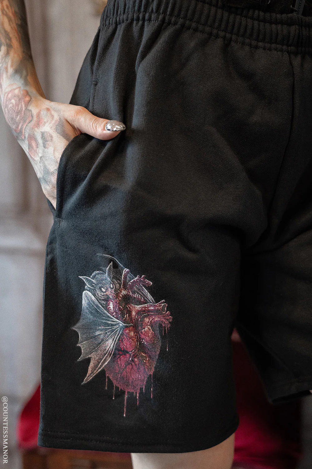 Bat Bite Sweat Shorts [Unisex] - Image 11