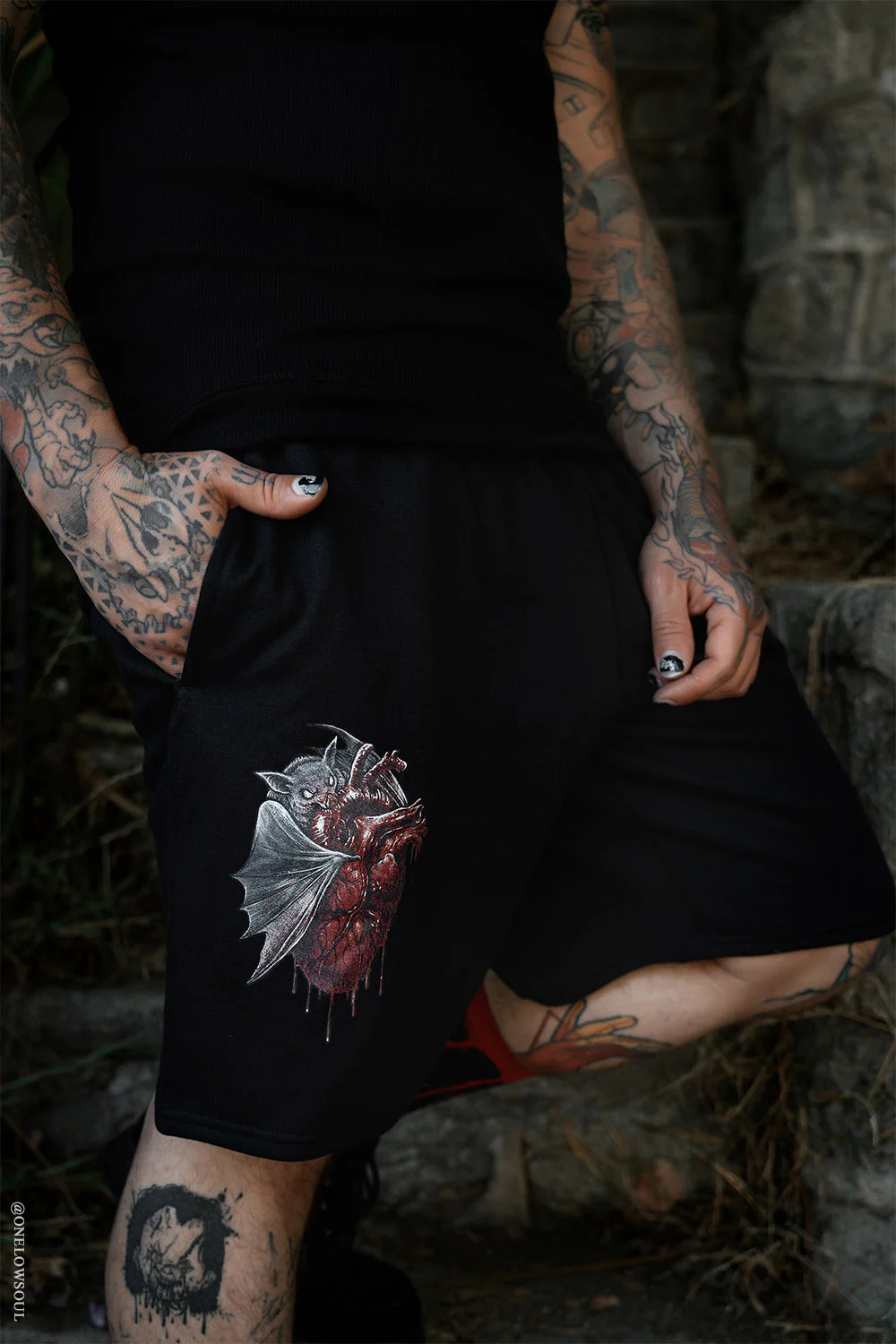 Bat Bite Sweat Shorts [Unisex] - Image 3