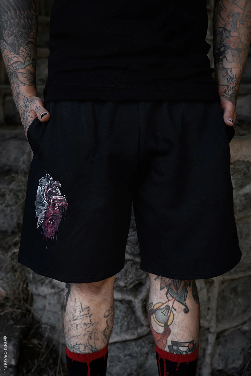 Bat Bite Sweat Shorts [Unisex] - Image 5