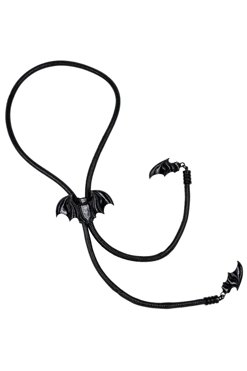 Bat Black Bolo Western Tie - Image 3