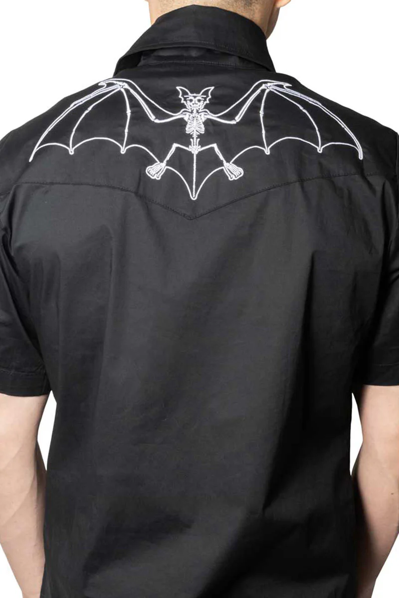 Bat Bone White Western Shirt - Image 2