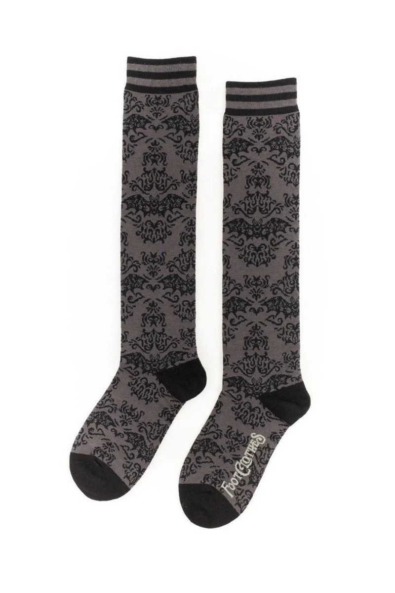 Bat Damask Knee High Socks - Image 2